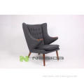 gray Living Room Lounge Chairs , Classic Hans Wegner Papa B
